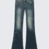Booty Bei Low Rise Skinny Bootcut Jeans – Blue Ray – Dark Blue | Cheap Monday Gb