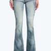 Booty Bei Low Rise Skinny Bootcut Jeans – Cloudy Blue – Medium Blue | Cheap Monday Gb