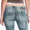 Booty Bei Low Rise Skinny Bootcut Jeans – Cloudy Blue – Medium Blue | Cheap Monday Gb