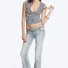 Booty Bei Low Rise Skinny Bootcut Jeans – Light Blue | Cheap Monday Gb