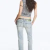 Booty Bei Low Rise Skinny Bootcut Jeans – Light Blue | Cheap Monday Gb