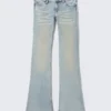 Booty Bei Low Rise Skinny Bootcut Jeans – Light Blue | Cheap Monday Gb