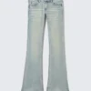 Booty Bei Low Rise Skinny Bootcut Jeans – Light Blue | Cheap Monday Gb