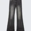 Booty Bei Low Rise Skinny Bootcut Jeans – Mabel Black – Black | Cheap Monday Gb