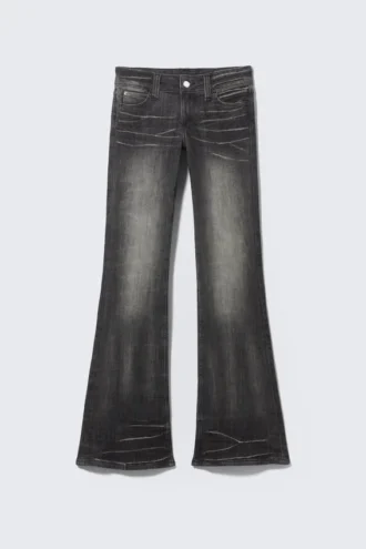 Booty Bei Low Rise Skinny Bootcut Jeans – Mabel Black – Black | Cheap Monday Gb