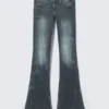 Booty Bei Low Rise Skinny Bootcut Jeans – Ray Blue – Dark Blue | Cheap Monday Gb