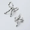 Bow Earrings – Silver