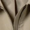 Boxy Cotton Zip Jacket – Beige