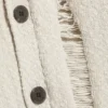 Boxy Distressed Knitted Cardigan – Beige