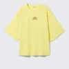 Boxy Fit Printed T-Shirt – Light Yellow – Dizzy Diamonds