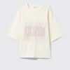 Boxy Fit Printed T-Shirt – White – Escapism