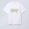 Boxy Graphic Printed T-Shirt – White – Blades of Metal