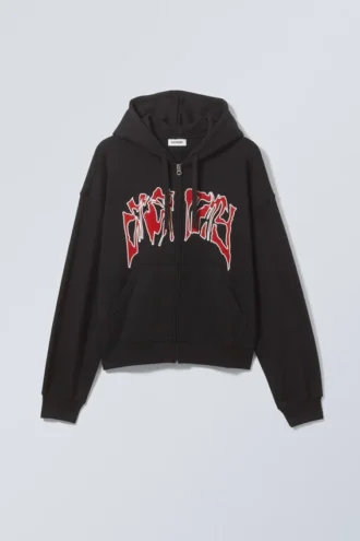 Boxy Graphic Zip Hoodie – Eternity
