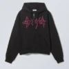 Boxy Graphic Zip Hoodie – Spike Error Logo