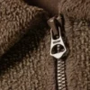 Boxy Half-Zip Fleece Sweatshirt – Washed Dark Brown