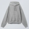 Boxy Heavyweight Hoodie – Grey Melange