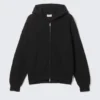 Boxy Knitted Hoodie – Black