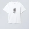 Boxy Lightweight Graphic T-Shirt – White – Duct Tape Bear