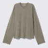 Boxy Long Sleeve T-Shirt – Grey