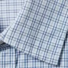 Boxy Long-Sleeved Cotton Poplin Shirt – Checked Blue