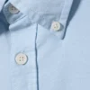 Boxy Long-Sleeved Oxford Shirt – Light Blue