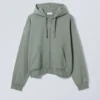 Boxy Midweight Zip Hoodie – Dusty Grey