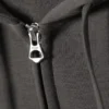 Boxy Midweight Zip Hoodie – off Black