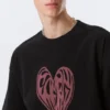 Boxy Printed Graphic T-Shirt – Black – Heart of Energy