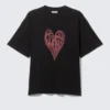 Boxy Printed Graphic T-Shirt – Black – Heart of Energy