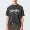 Boxy Printed Graphic T-Shirt – Black – Heartbeat