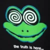 Boxy Printed Graphic T-Shirt – Black – the Frog is Here