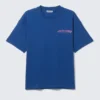 Boxy Printed Graphic T-Shirt – Bright Blue – Four Man Gang