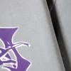 Boxy Printed Graphic T-Shirt – Grey Purple Print
