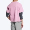 Boxy Printed Graphic T-Shirt – Pink
