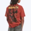Boxy Printed Graphic T-Shirt – Red – Nebulith