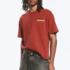 Boxy Printed Graphic T-Shirt – Red – Nebulith