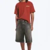 Boxy Printed Graphic T-Shirt – Red – Nebulith