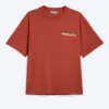Boxy Printed Graphic T-Shirt – Red – Nebulith