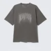 Boxy Printed Graphic T-Shirt – Washed Black – Mizzion