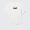 Boxy Printed Graphic T-Shirt – White – Dreams