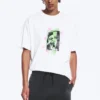 Boxy Printed Graphic T-Shirt – White – Face Off