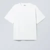 Boxy Printed Graphic T-Shirt – White – Green Symbol