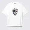 Boxy Printed Graphic T-Shirt – White – Robo Silver Face