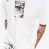 Boxy Printed Graphic T-Shirt – White – Tears