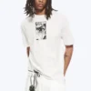 Boxy Printed Graphic T-Shirt – White – Tears