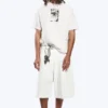 Boxy Printed Graphic T-Shirt – White – Tears