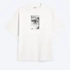Boxy Printed Graphic T-Shirt – White – Tears