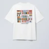 Boxy Printed Graphic T-Shirt – White – World Cup 99