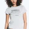Boxy Printed Short-Sleeved T-Shirt – Grey Melange