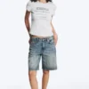 Boxy Printed Short-Sleeved T-Shirt – Grey Melange